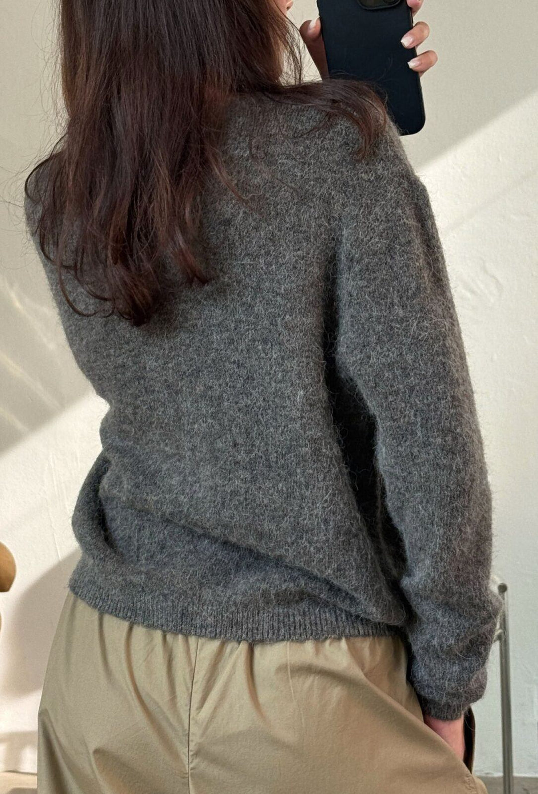 Flora Cardigan Knit Mole Melange