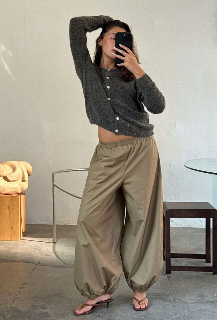 Flora Cardigan Knit Mole Melange