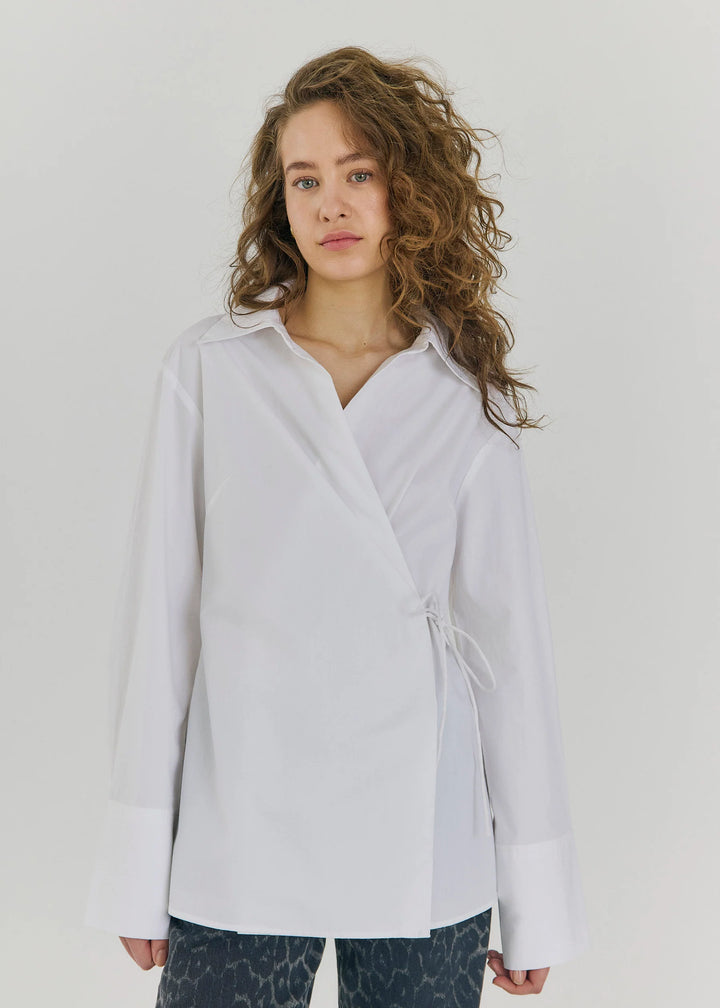 Fraser Wrap Shirt White