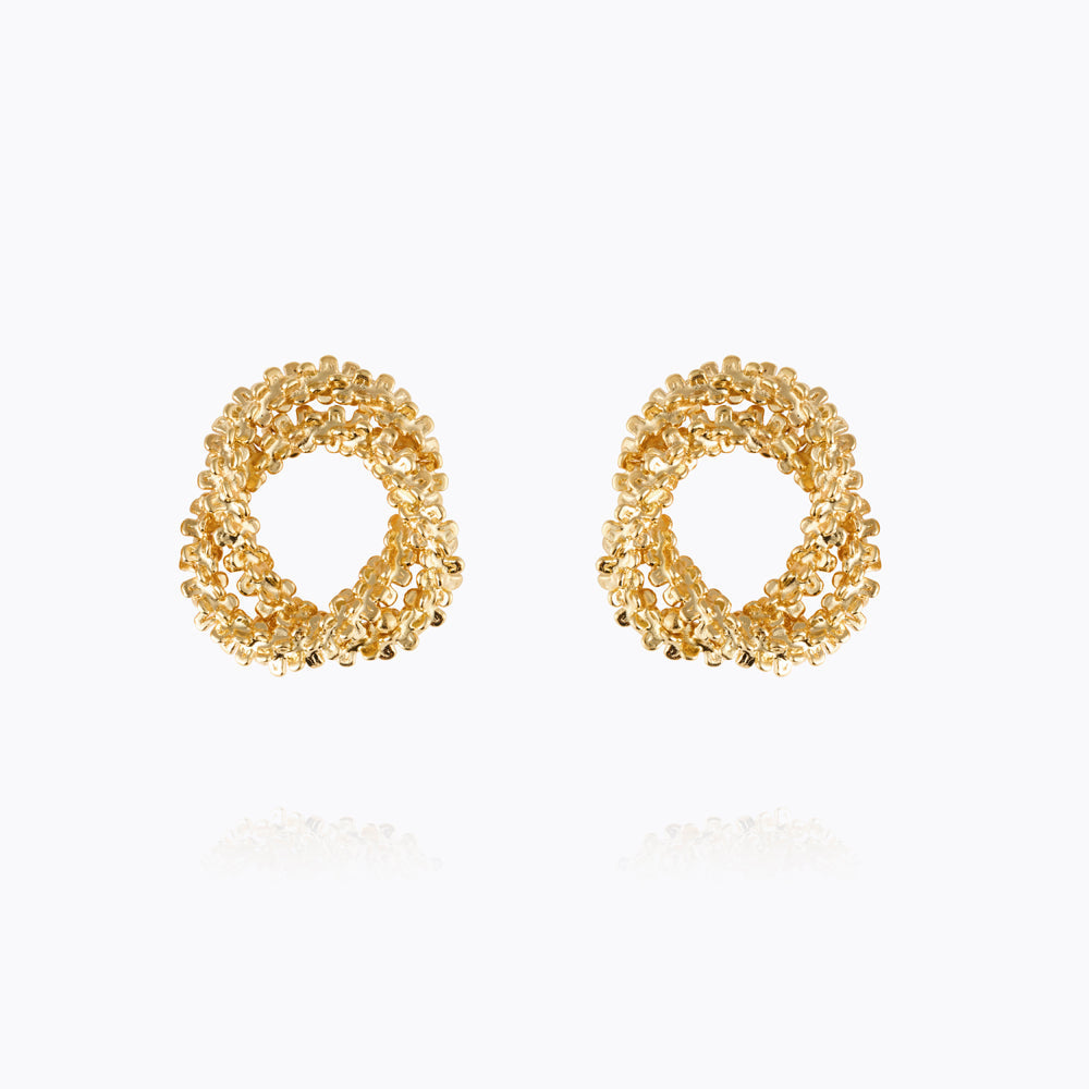 Gemma Knot Earrings Gold