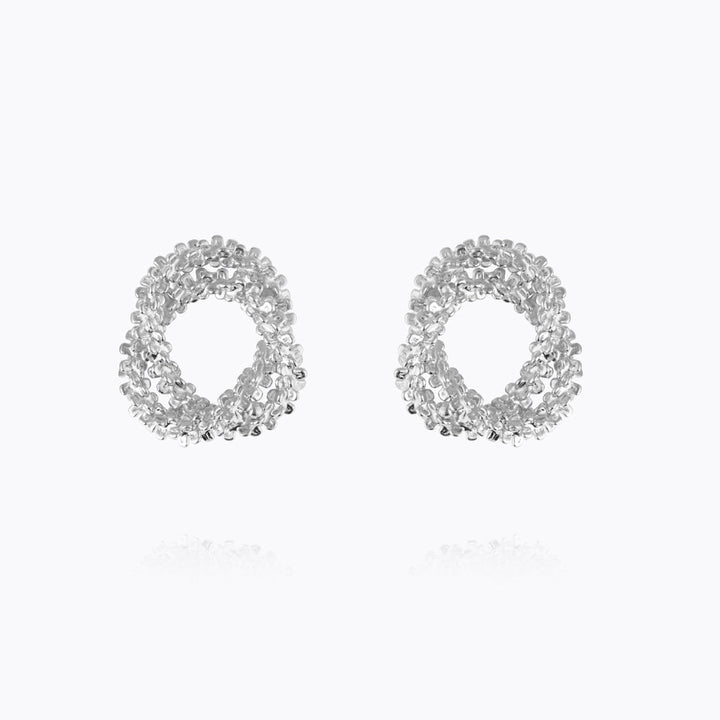 Gemma Knot Earrings Rhodium