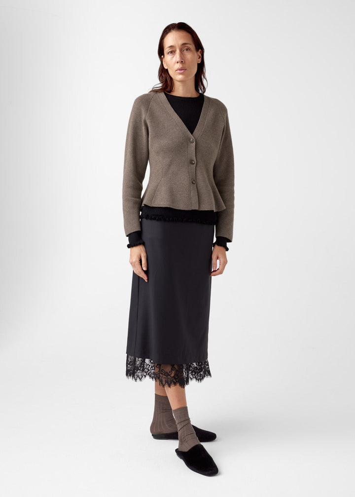 Ginny Merino Cardigan Espresso