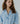 Hannali V-neck Denim Dress Light Blue Wash