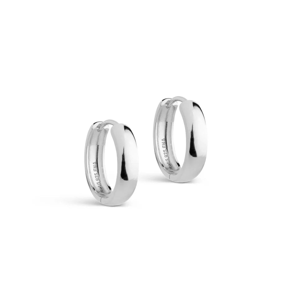 Classic Wide 20mm Hoops Silver