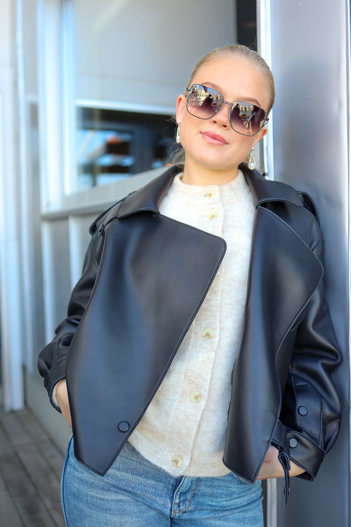 Simi Leather Jacket Black