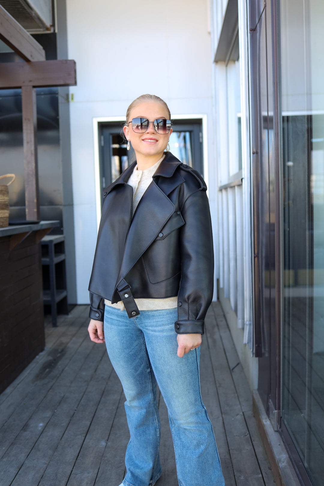 Simi Leather Jacket Black