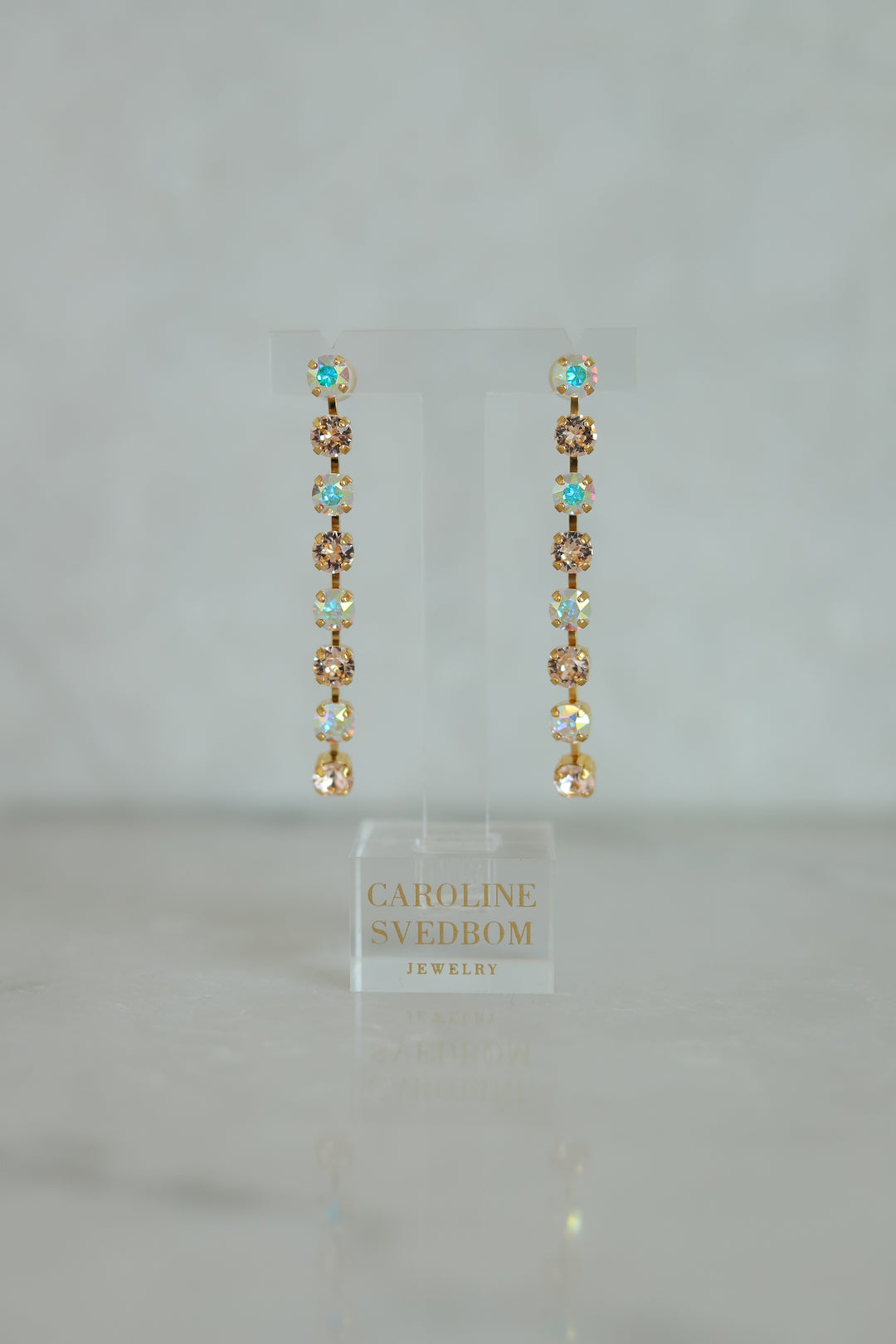 Nicola Earring Gold Aurora Boreale