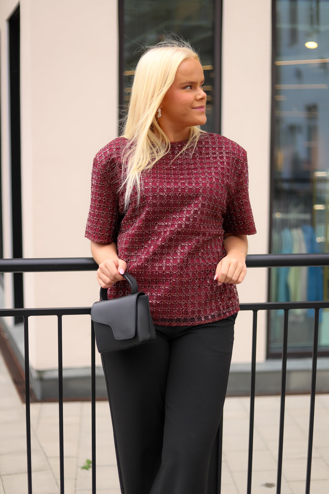 Beaded Oversized Top Zinfandel