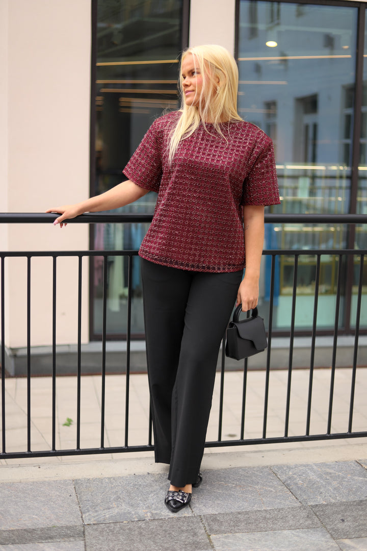 Beaded Oversized Top Zinfandel