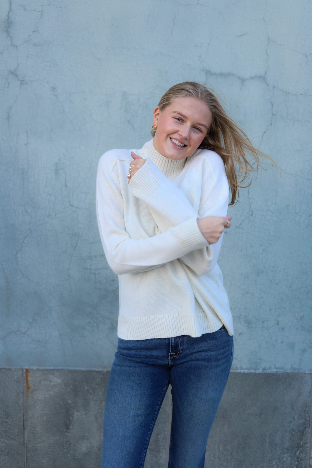 Rico Cashmere Turtleneck Eggshell