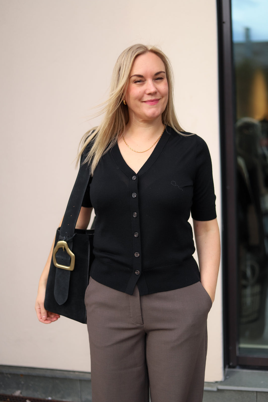 Daisy Merino Cardigan Black