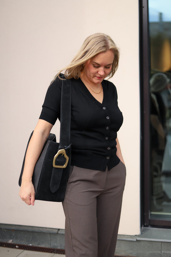 Daisy Merino Cardigan Black