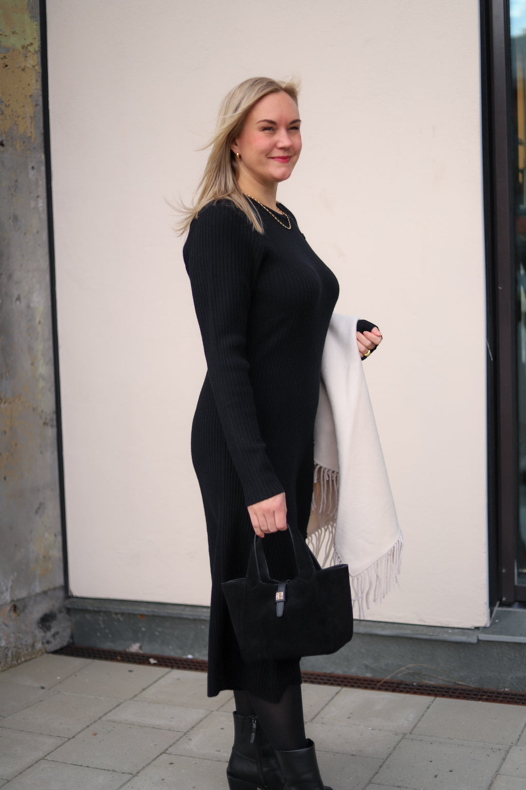 Mima Merino Dress Black