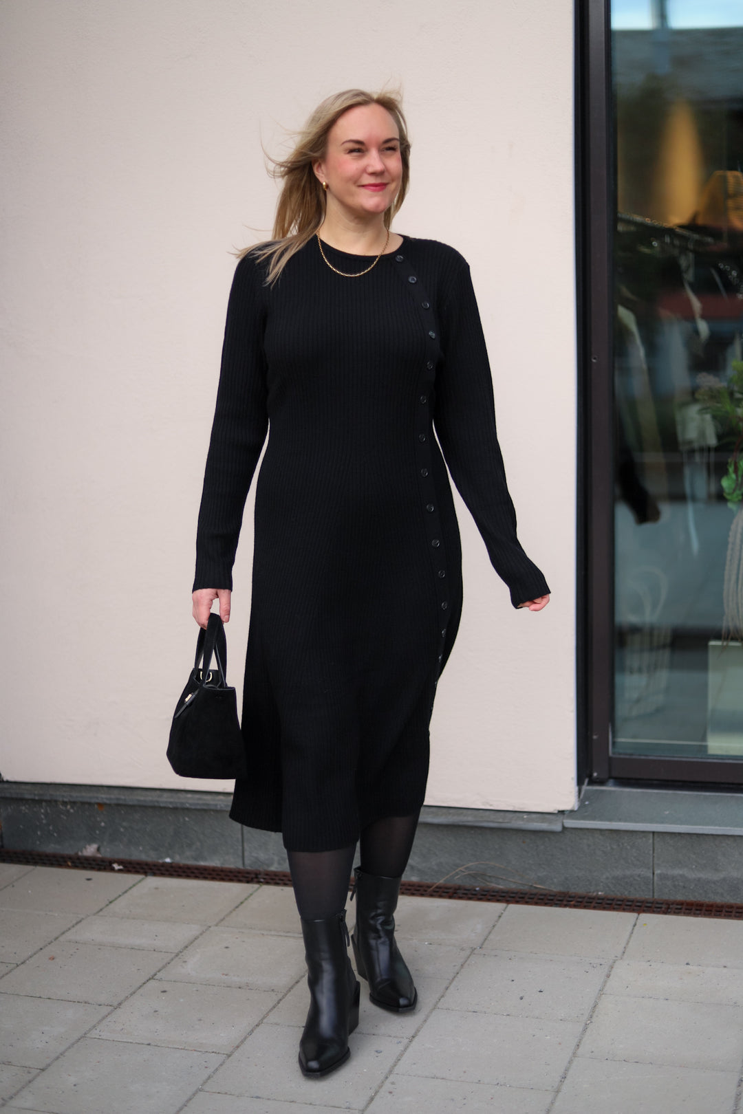 Mima Merino Dress Black