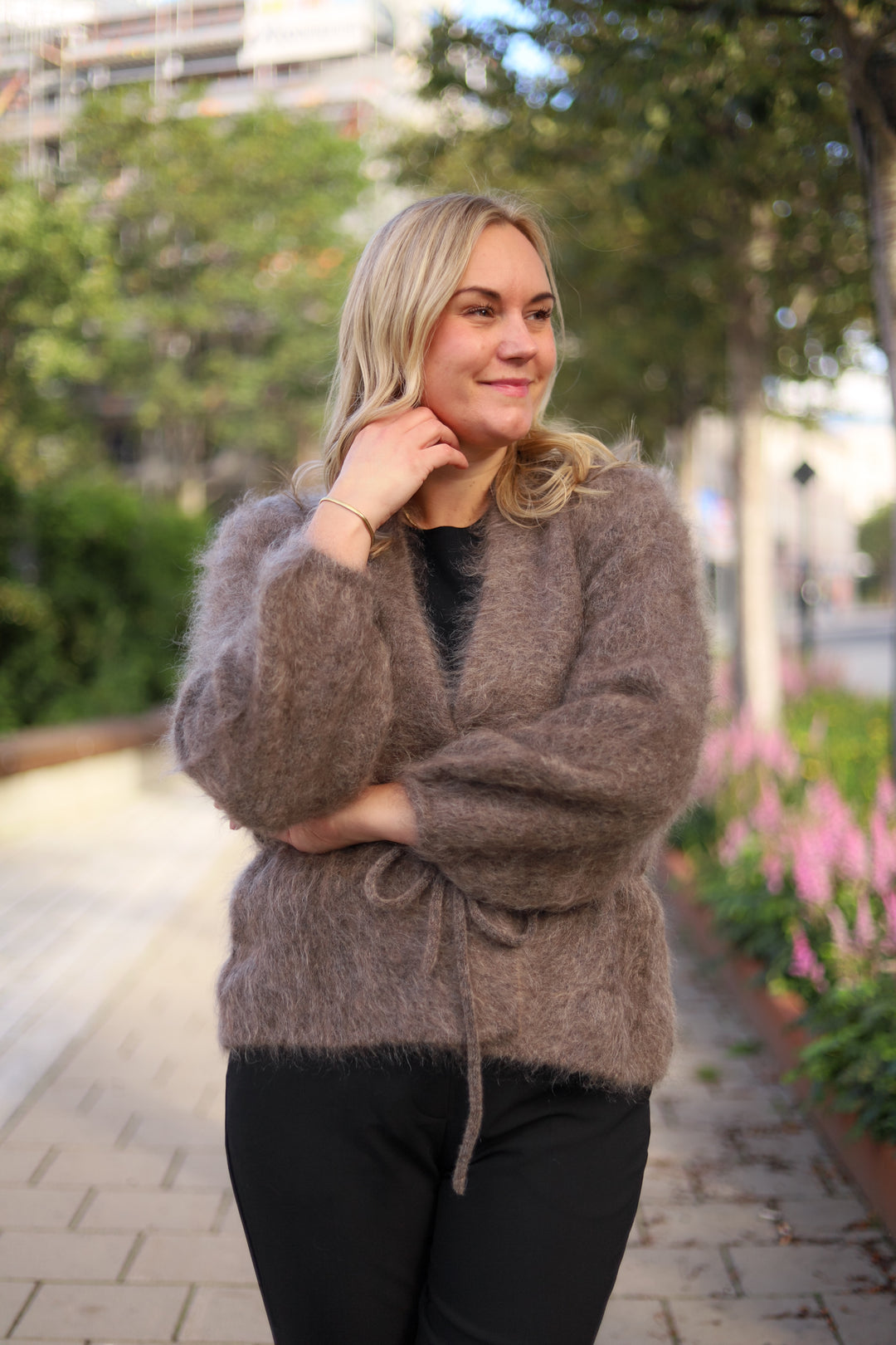 Fredrikke Chunky Cardigan Brown