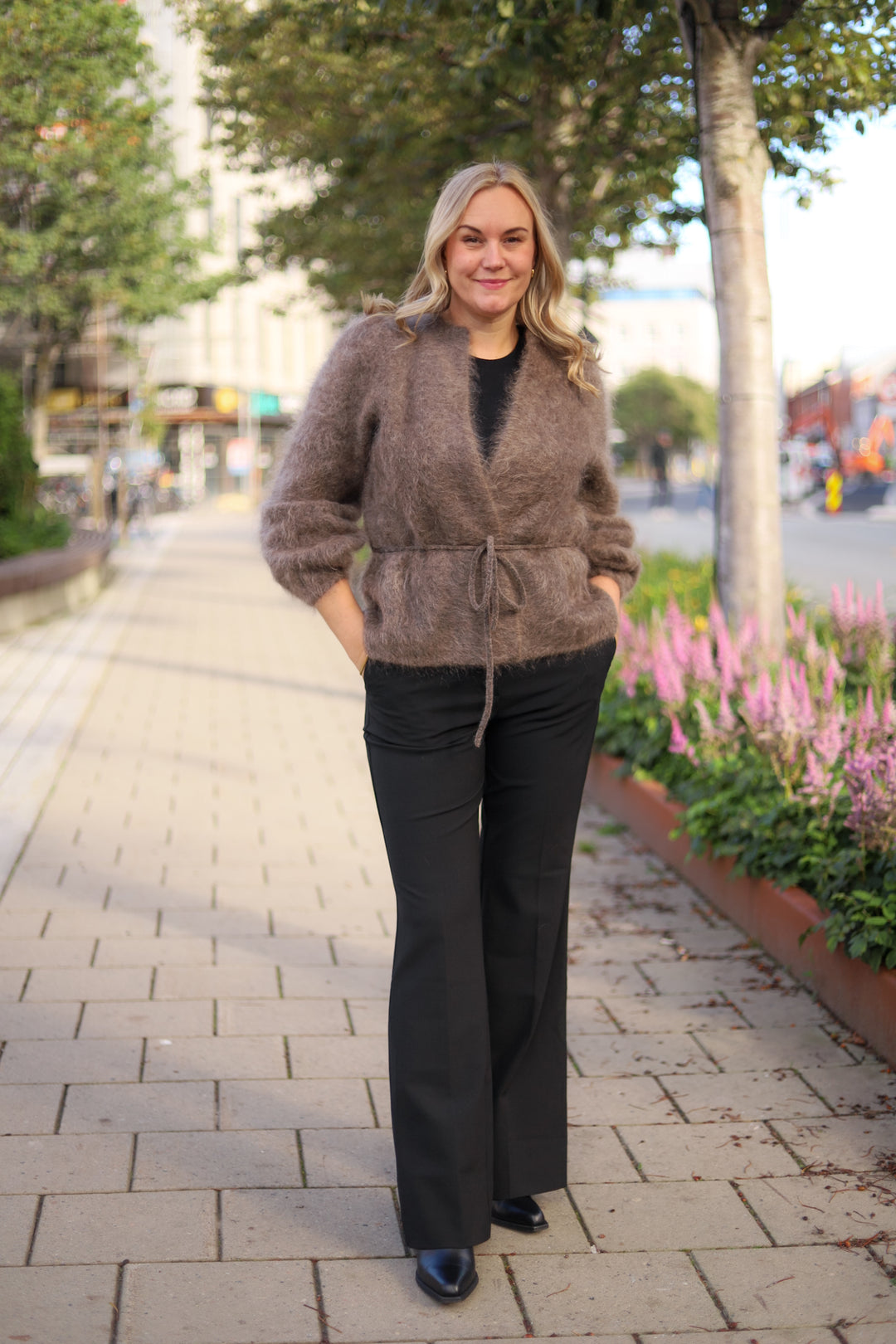 Fredrikke Chunky Cardigan Brown
