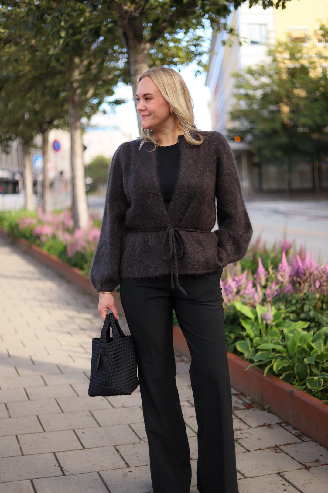Fredrikke Chunky Cardigan Dark Brown