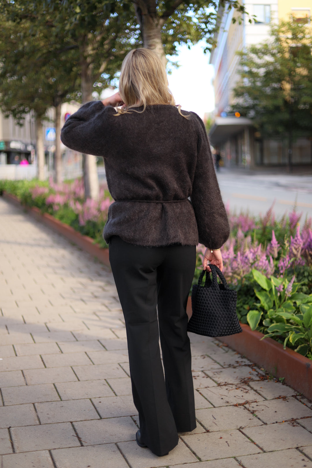Fredrikke Chunky Cardigan Dark Brown