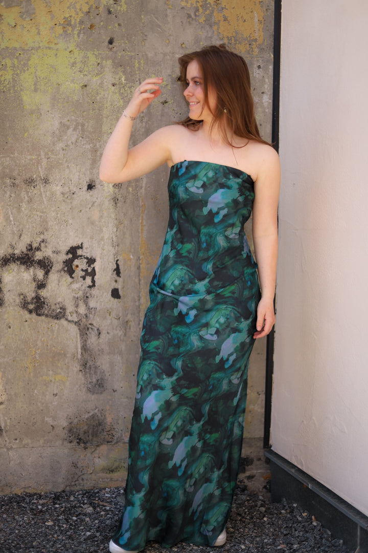 Diaz Print Dress Green