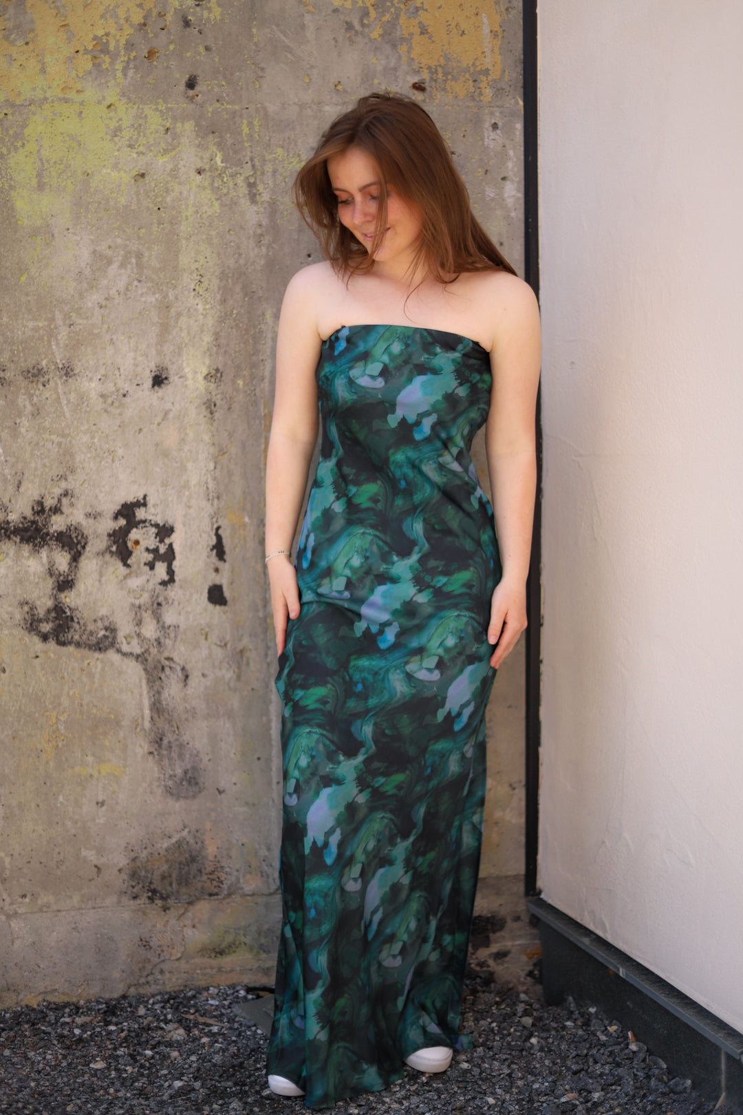 Diaz Print Dress Green