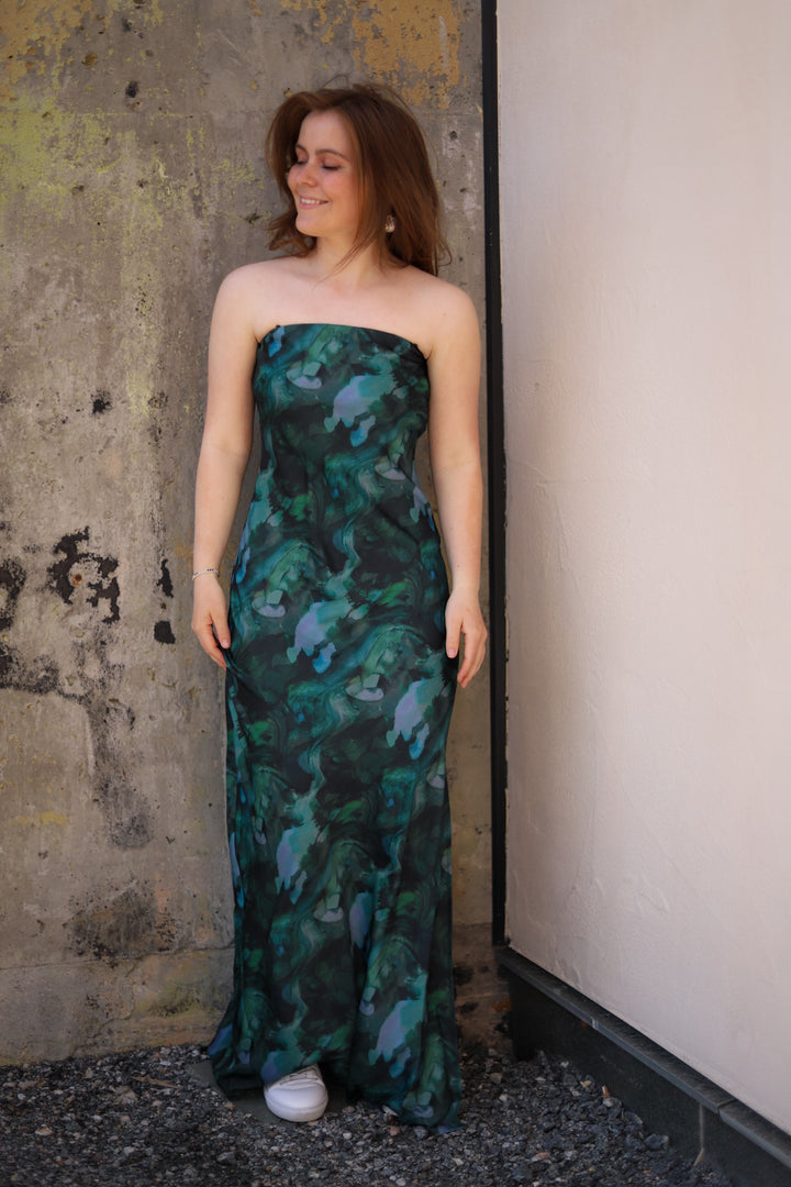 Diaz Print Dress Green
