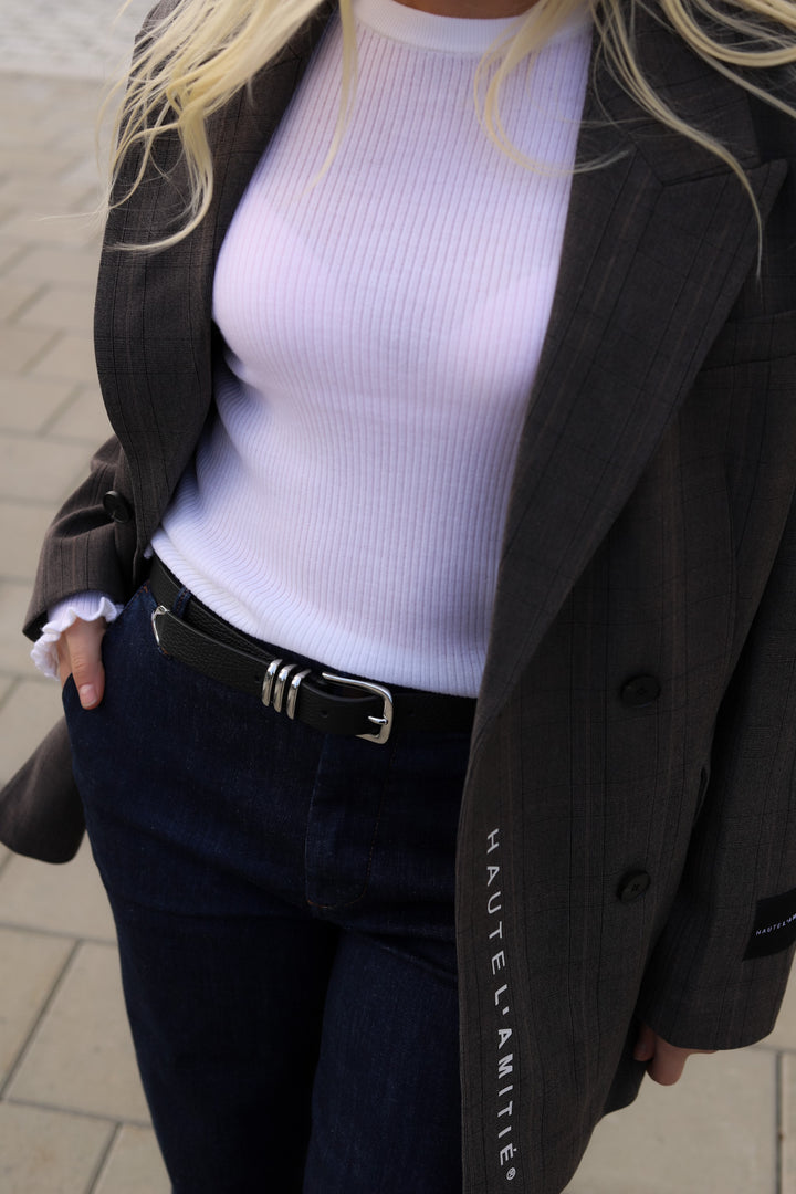 Waist Fit Check Blazer Mocca