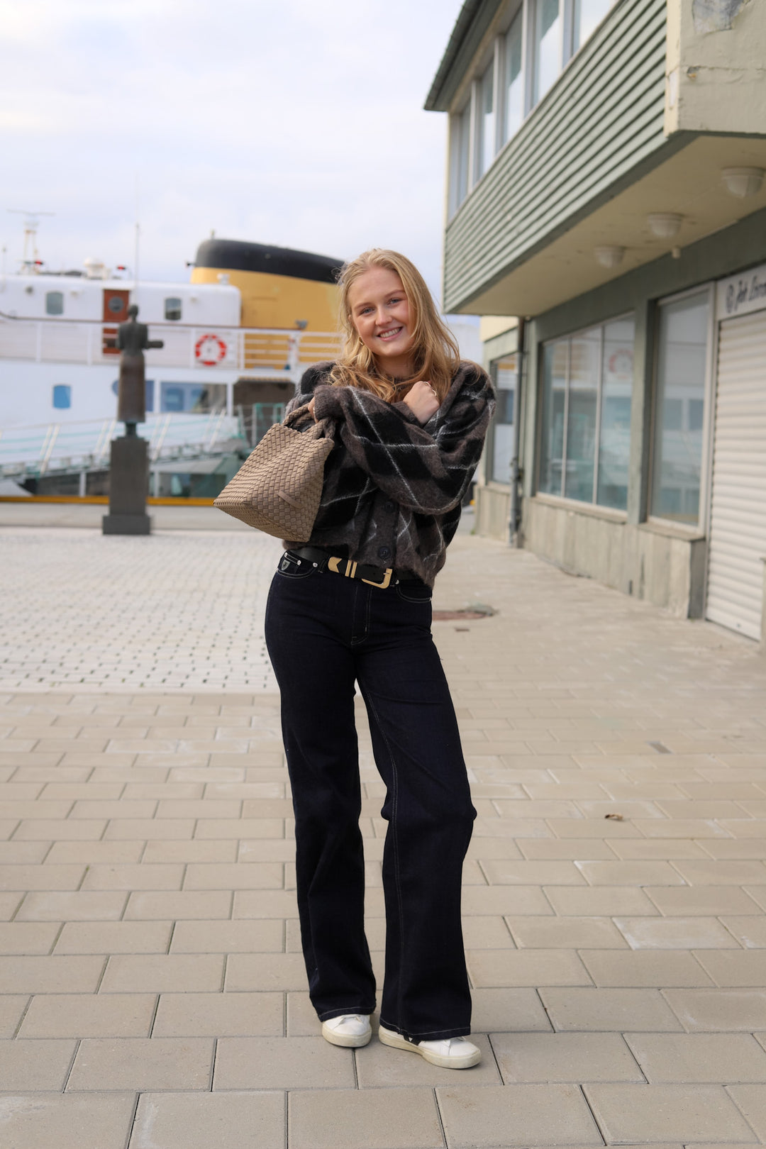 Sida Multi Cardigan Black/Chestnut