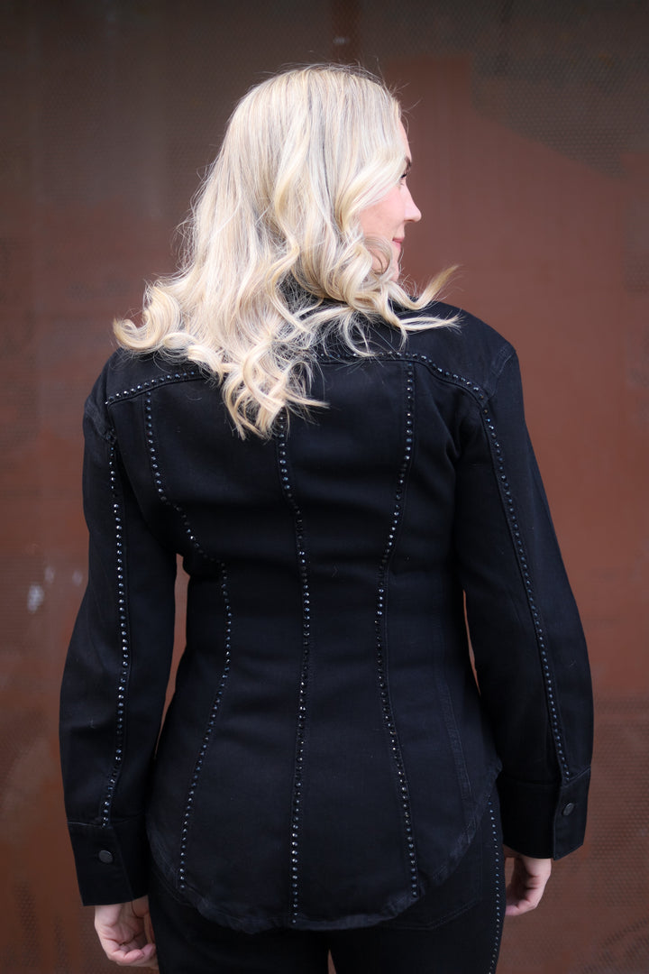 Eloise Embellished Shirt Black