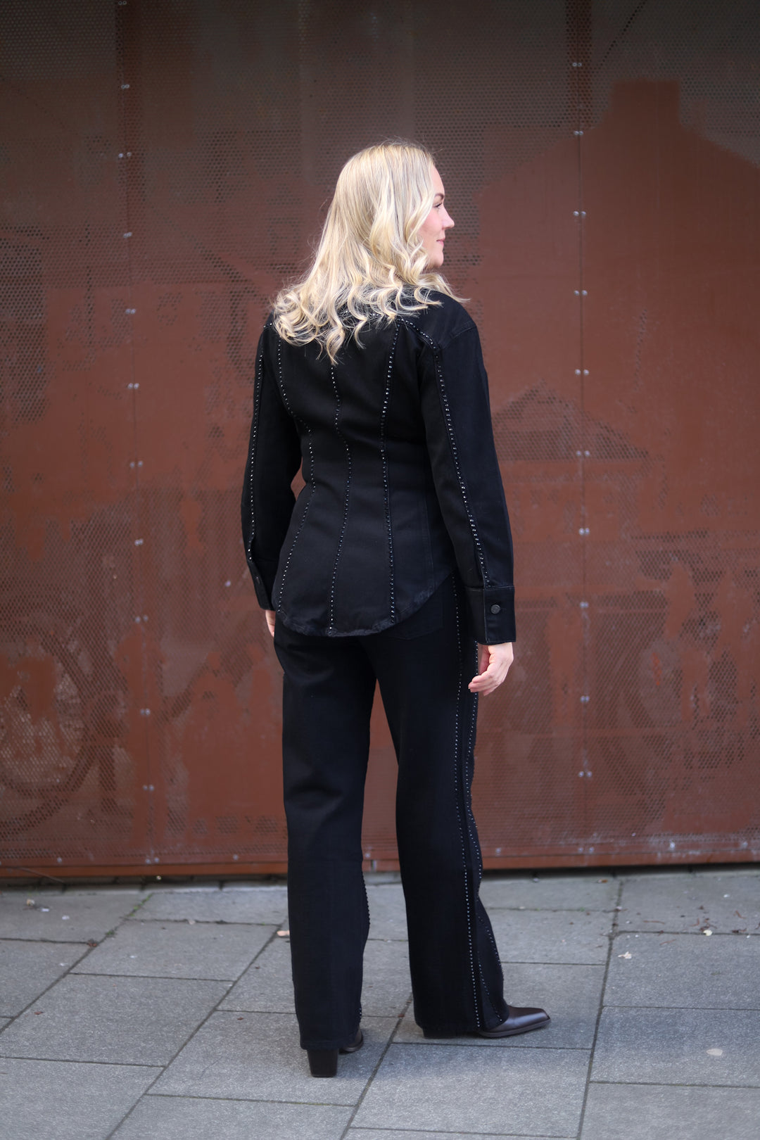 Eloise Embellished Shirt Black