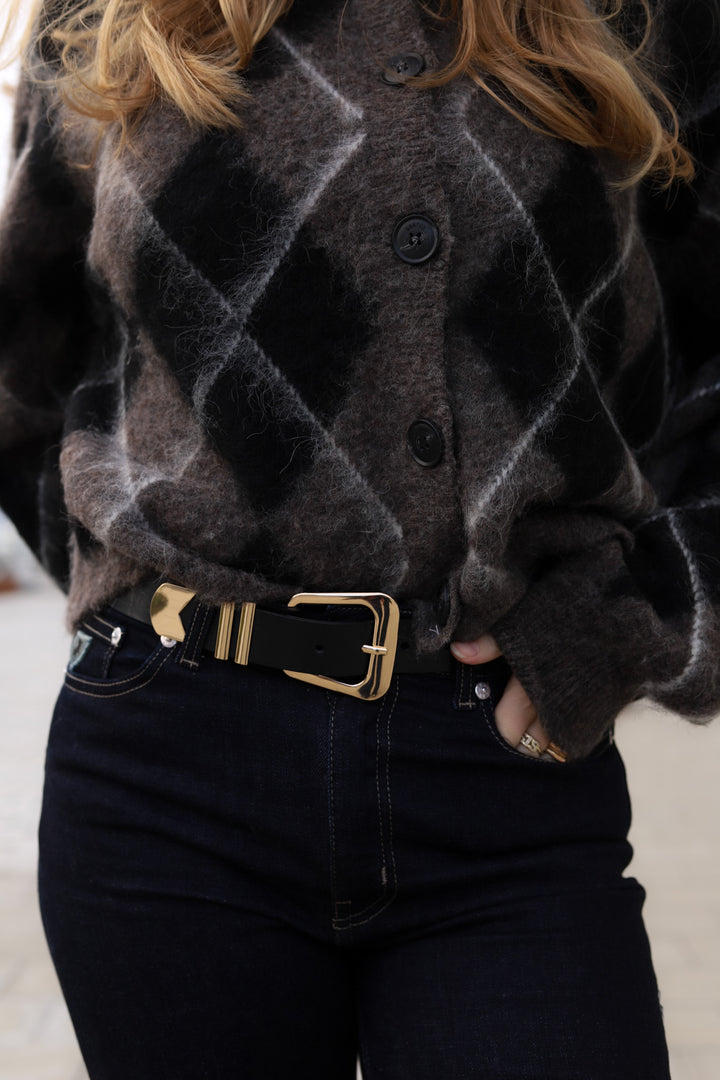 Bennett Belt Black Gold