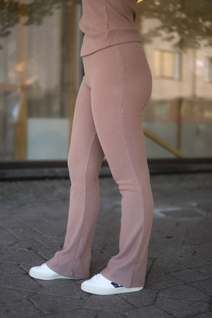 Daniela Rib Trouser Brown Melange