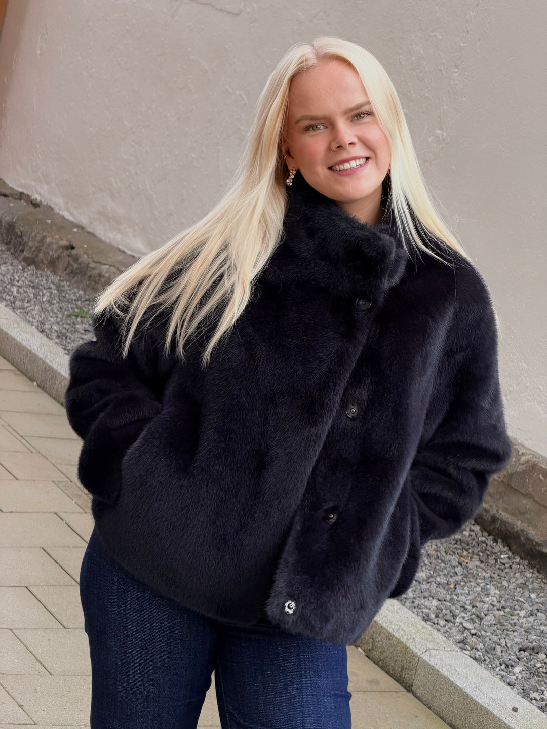 Mallow Faux Mink Dark Grey
