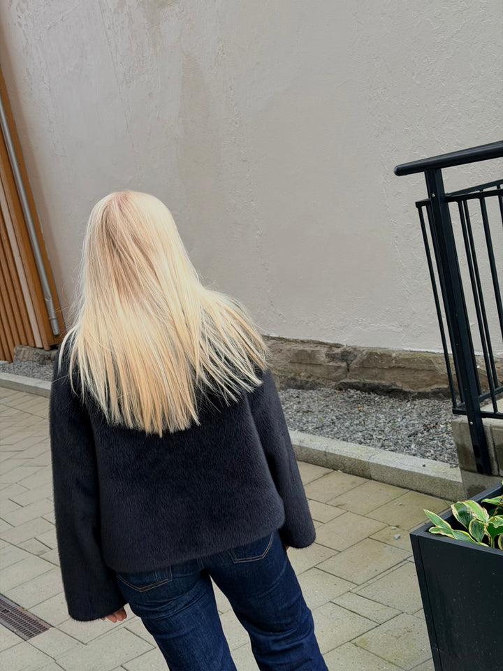 Mallow Faux Mink Dark Grey