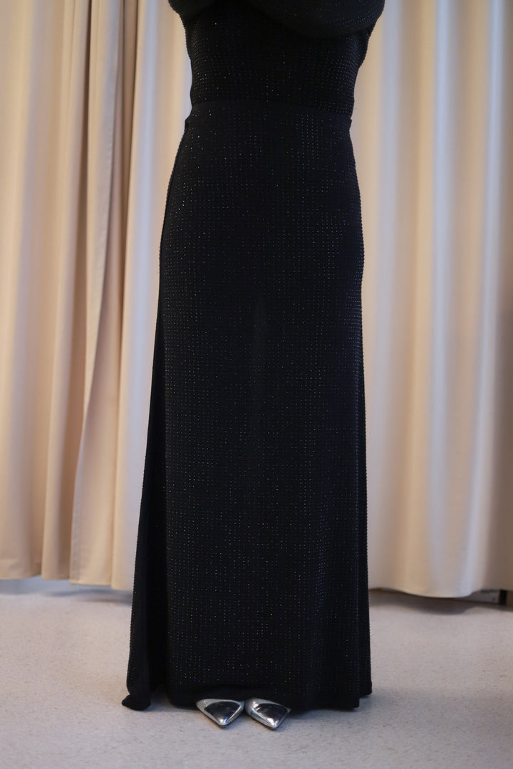 Luxe Sequin Skirt Black