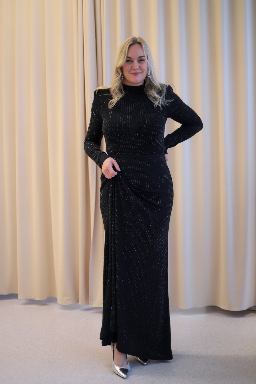 Luxe Sequin Skirt Black
