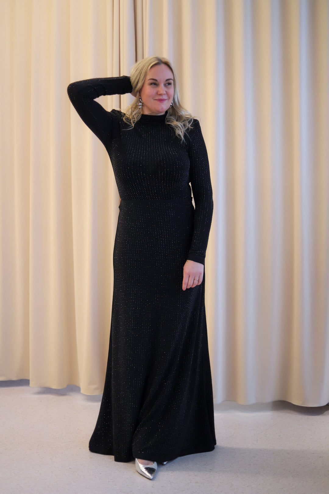Luxe Sequin Skirt Black
