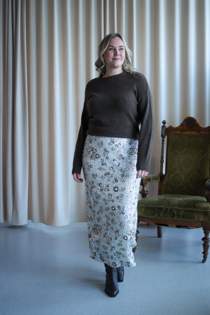 Magnolia HW Skirt EMB Silver/T Coco