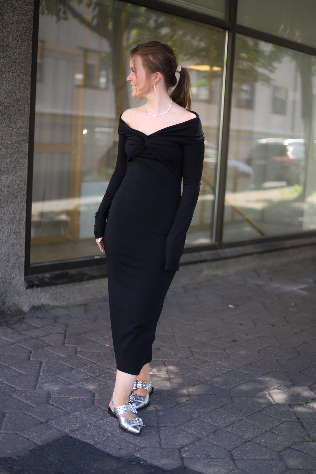 Off Shoulder Dress Black
