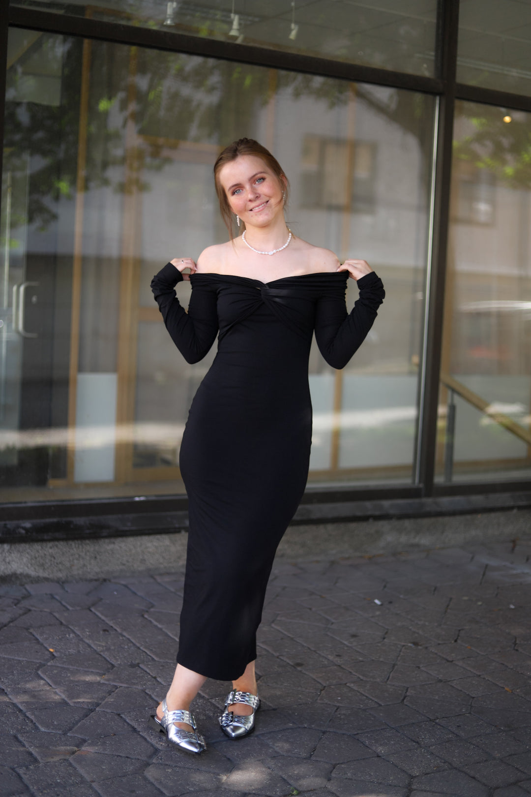 Off Shoulder Dress Black