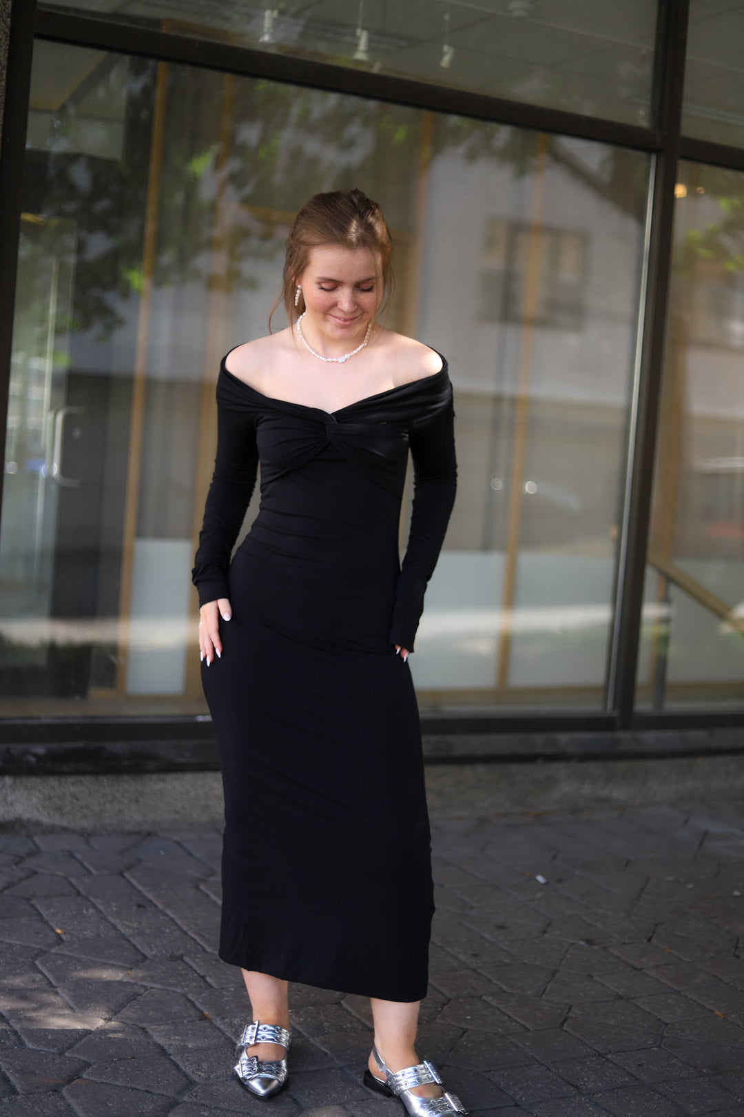 Off Shoulder Dress Black