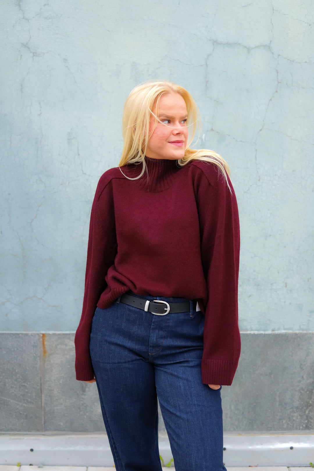 Rico Cashmere Turtleneck Burgundy