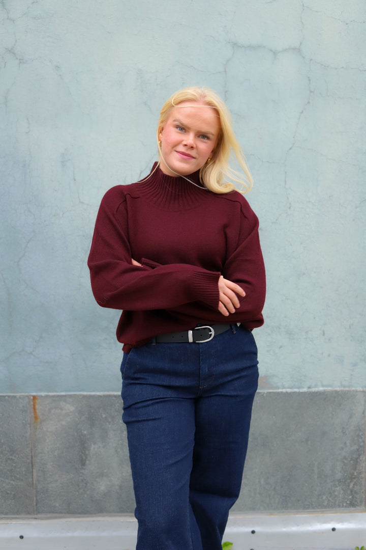 Rico Cashmere Turtleneck Burgundy