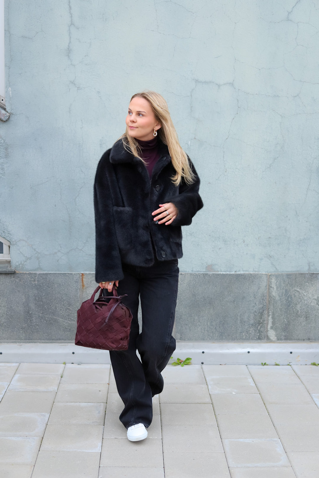 Faje Faux Mink Dark Grey