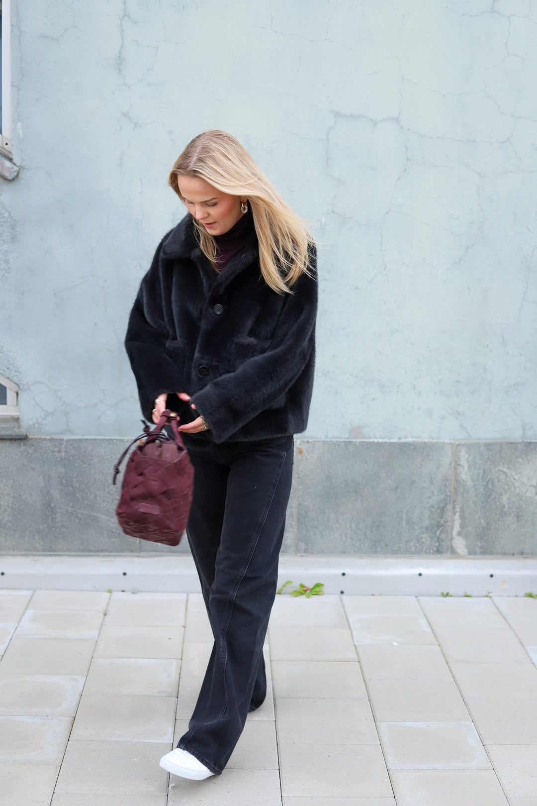 Faje Faux Mink Dark Grey
