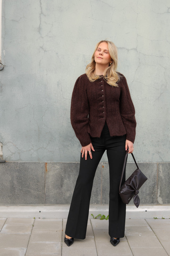 Arolla Cardigan Brown Melange