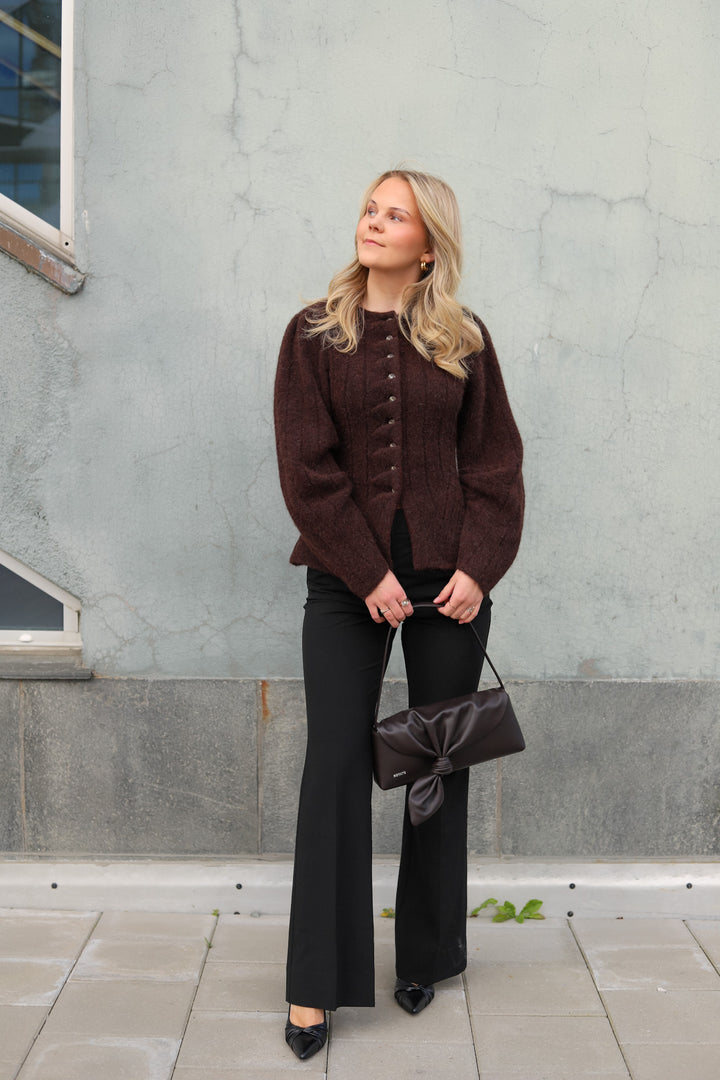 Arolla Cardigan Brown Melange