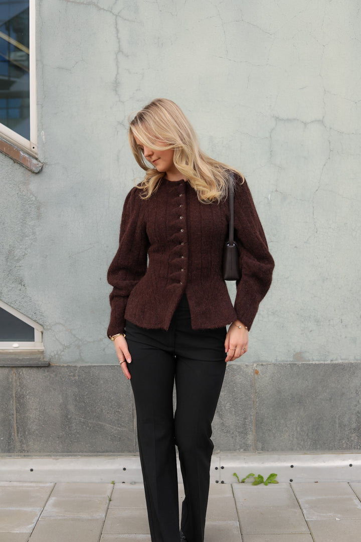 Arolla Cardigan Brown Melange