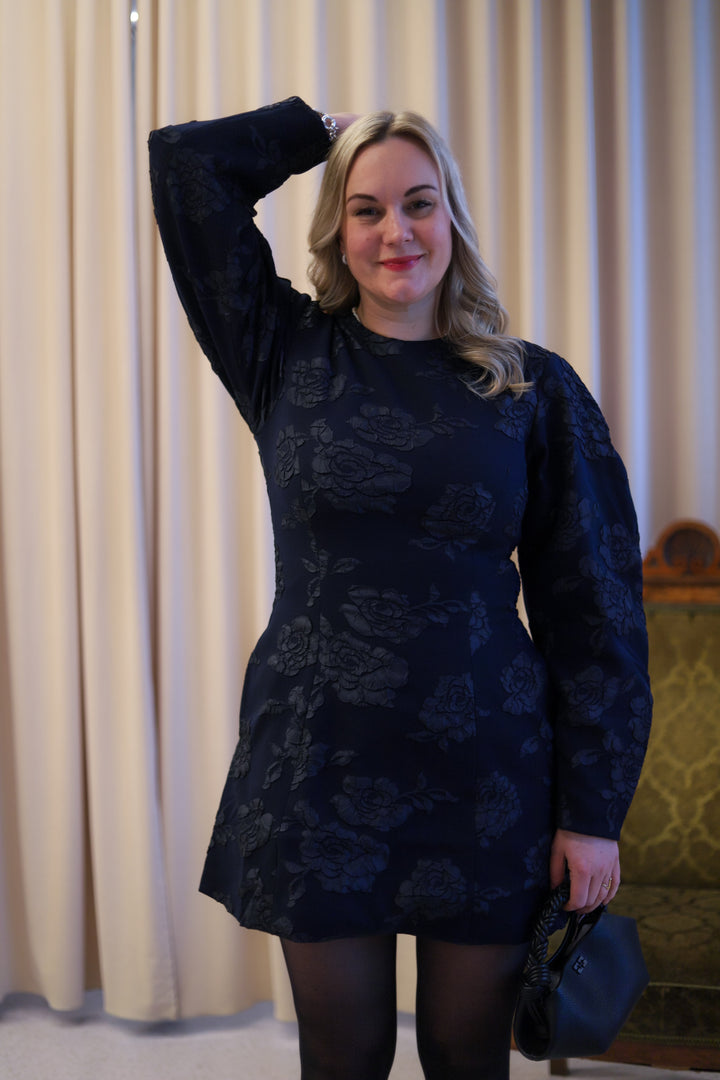 Jacquard Mini Dress Sky Captain Dark Blue