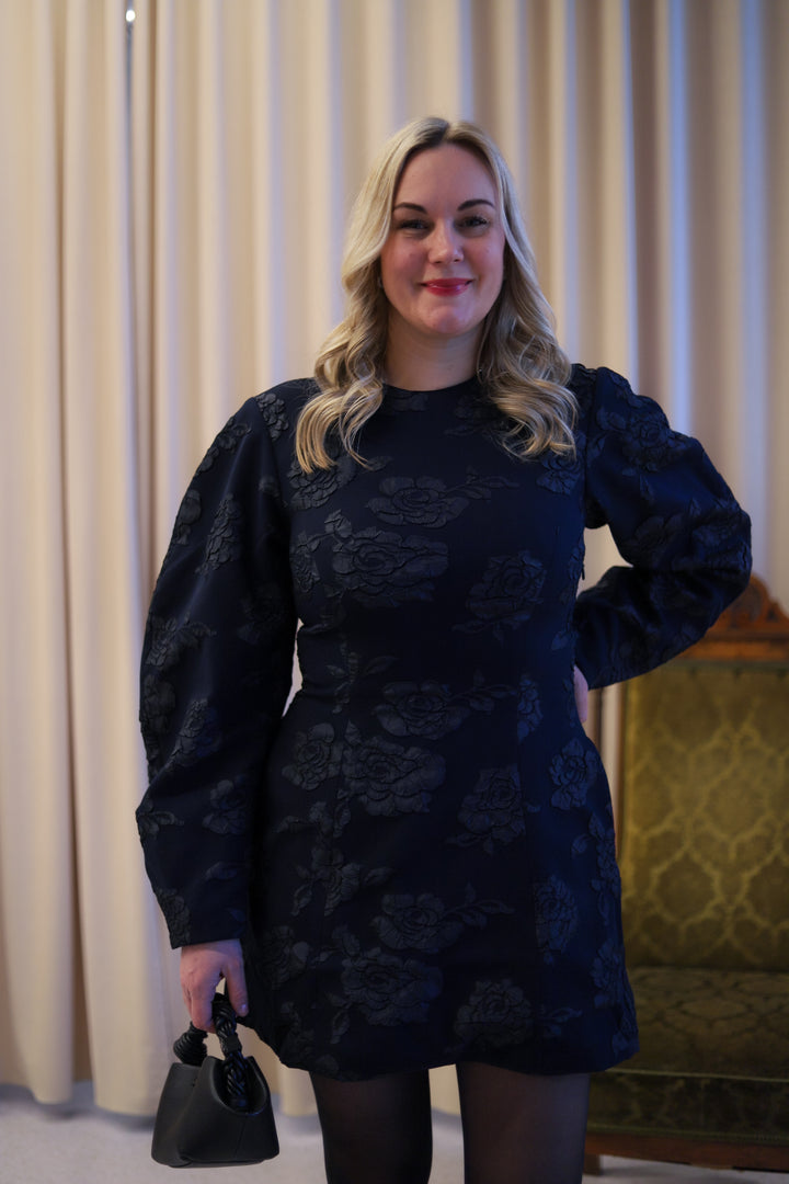 Jacquard Mini Dress Sky Captain Dark Blue