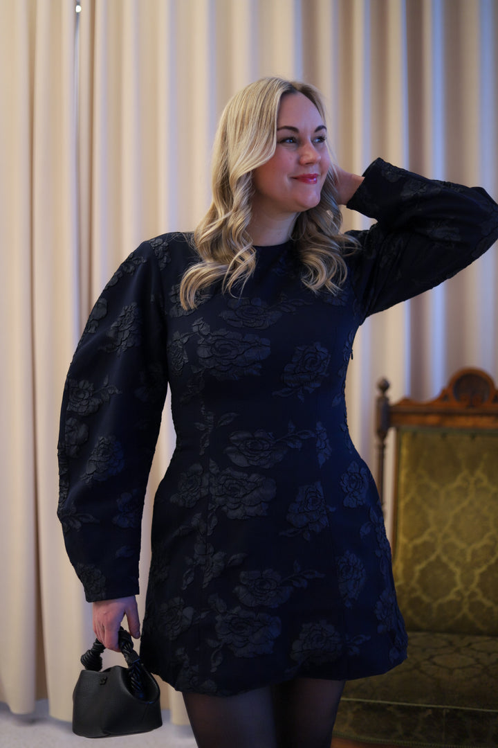 Jacquard Mini Dress Sky Captain Dark Blue